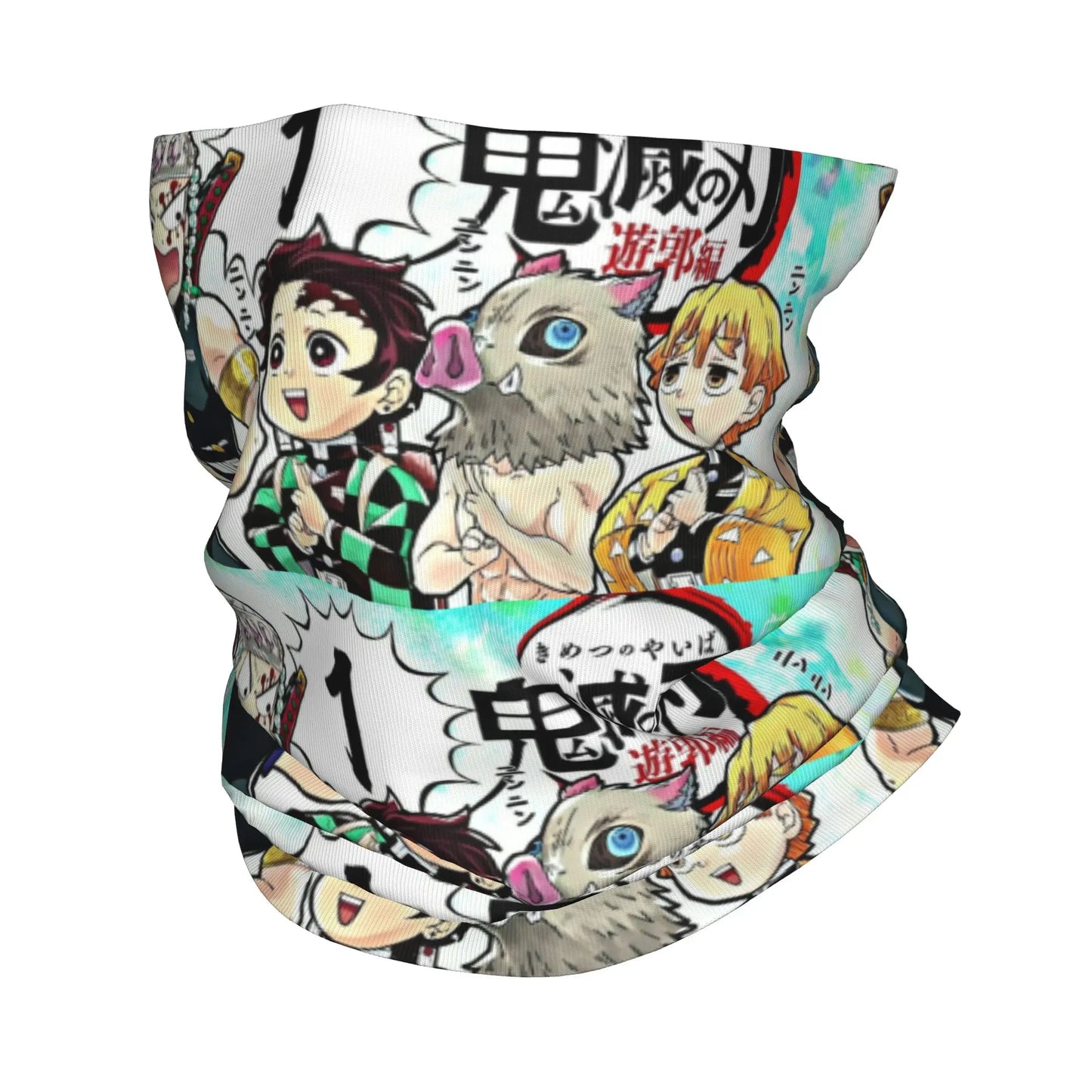 Custom Demones S-Slayer Bandana Winter Neck Warmer Women Windproof Wrap Face Scarf for Ski  Gaiter Headband