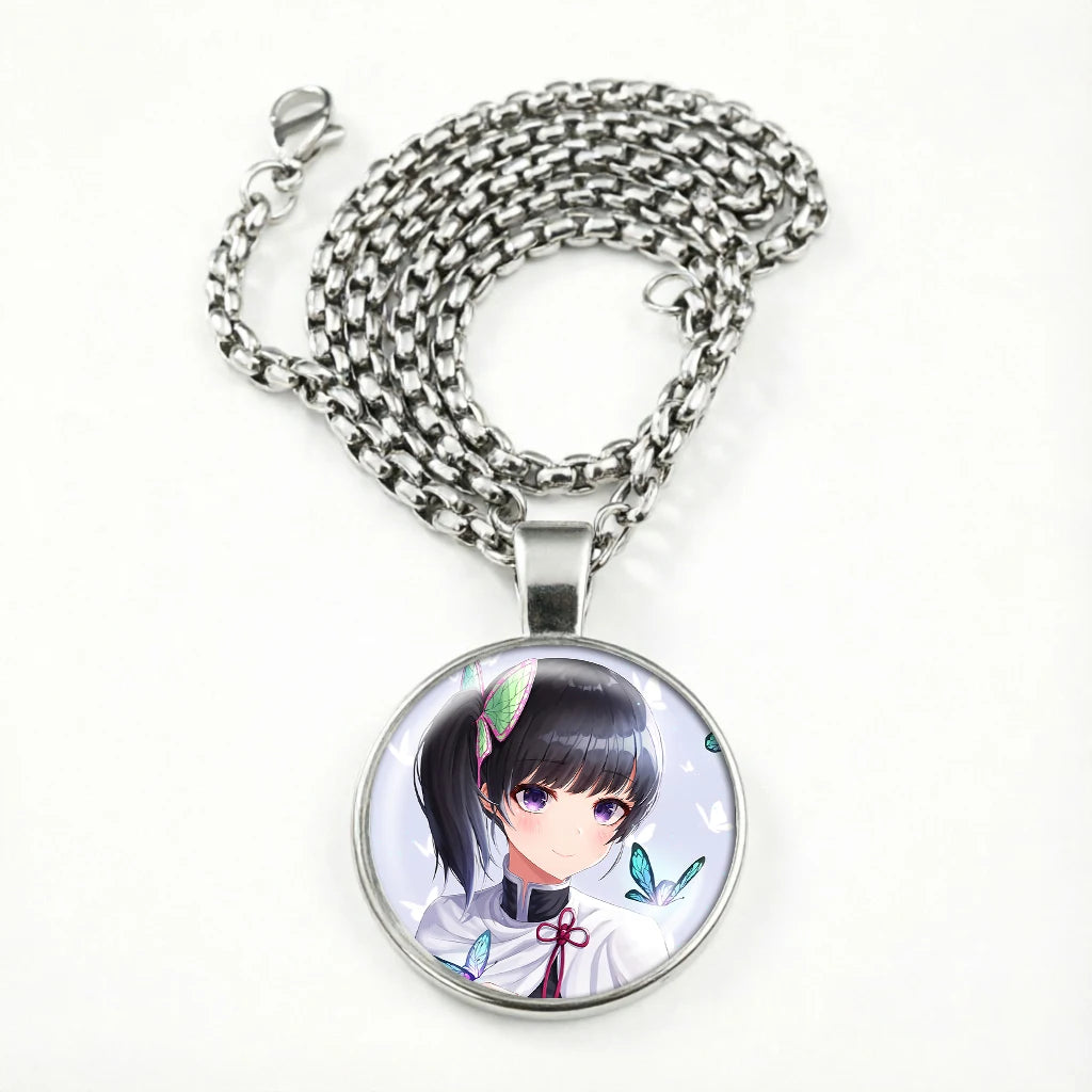 Demon Slayer Kimetsu No Yaiba Necklace Jewelry Chain Pendants Charms Fashion Sweater Decoration Anime Accessories Party Gifts