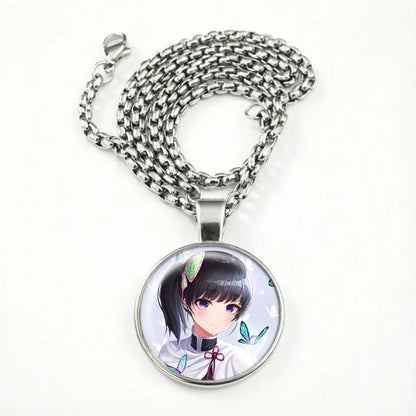 Demon Slayer Kimetsu No Yaiba Necklace Jewelry Chain Pendants Charms Fashion Sweater Decoration Anime Accessories Party Gifts