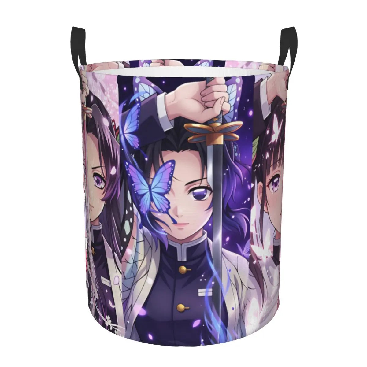 Tanjiro Kamado Demon Slayer Nezuko Kamado Laundry Basket Zenitsu Agatsuma Clothes Hamper for Household Clothes Storage Bag