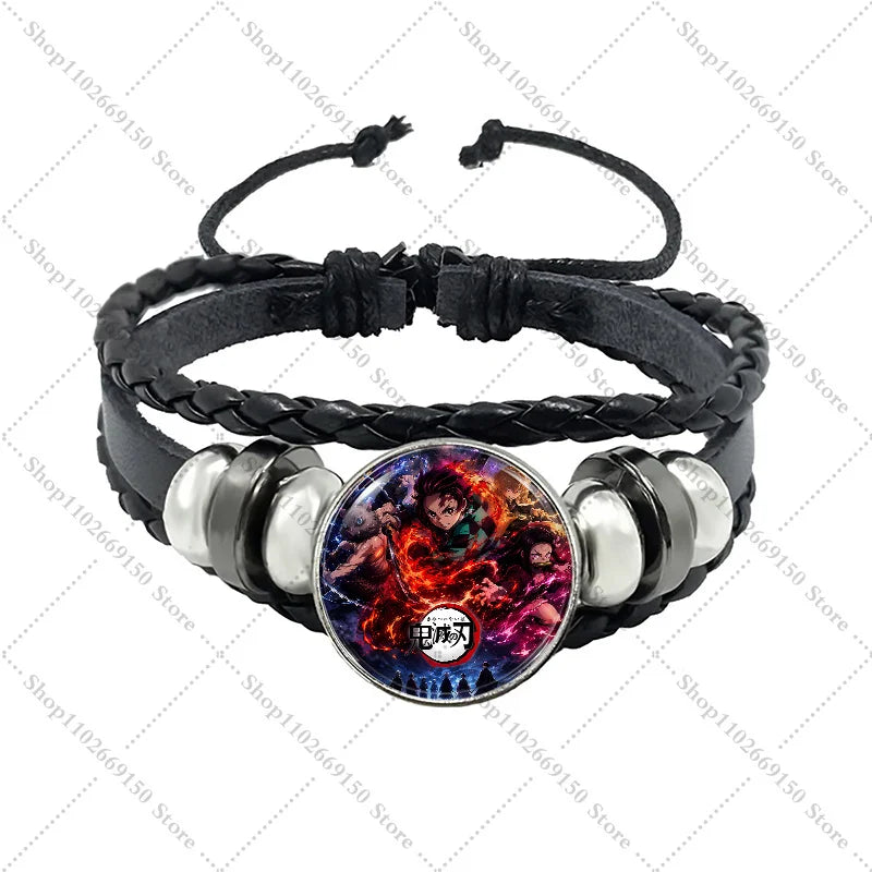 Anime Creative Bracelet Fashion Jewelry Accessories Demon Slayers Cartoon Cute Bracelets Charms Pendant Bangle Birthday Gifts