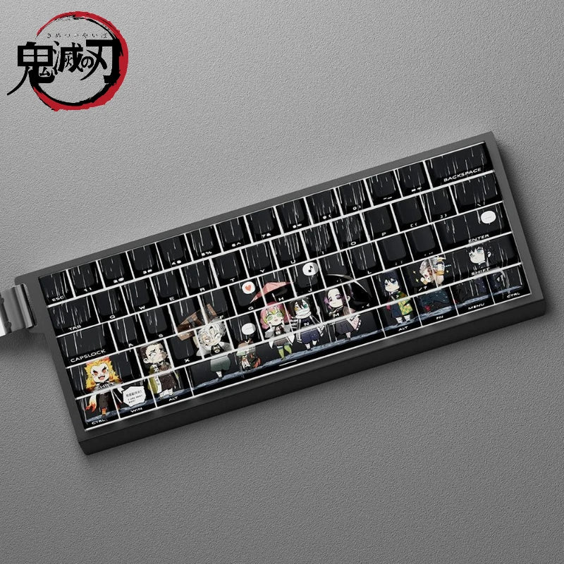 Cartoon Anime Demon Slayer Keycap PBT Material Side Transparent Cherry Height Adapt to mechanical keyboard magnetic axis keys
