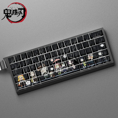 Cartoon Anime Demon Slayer Keycap PBT Material Side Transparent Cherry Height Adapt to mechanical keyboard magnetic axis keys