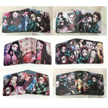 Demon Slayer: Kimetsu No Yaiba Anime Peripheral Short Wallet Zero Wallet Student Men And Women Simple Wallet