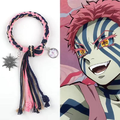Demon Slayer Bracelet Tanjiro Shinobu Tokito Anime Rope Wristband Cosplay Manga Jewelry Gift for Fans Adults