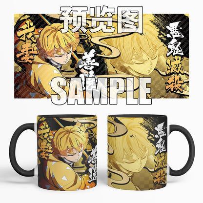 Anime Peripheral Demon Slayer Ceramic Mug Tanjirou Zenitsu Giyuu Shinobu Kimetsu No Yaiba Coffee Cup Milk Mugs Student Gifts