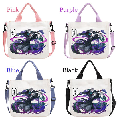 Demon Slayer Kamado Nezuko Tanjirou Anime Cartoon Crossbody Bag Commuting Shoulder Bag Canvas Tote Bags Handbag Birthday Gift