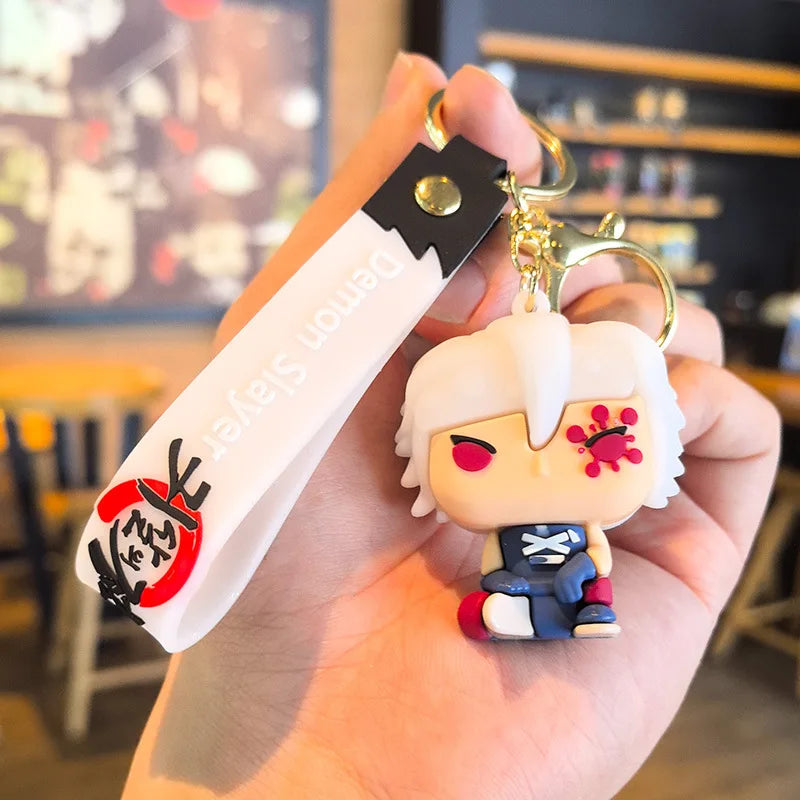 41 Styles Demon Slayer Kimetsu No Yaiba Blade of Ghost Keychain Cute Characters Bag Decor Car Key Chain Ring Fans Gift