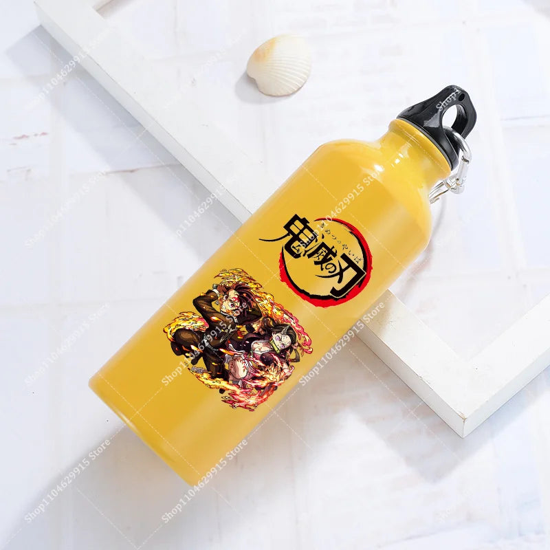 500ml Demon Slayer Aluminum Water Bottle Portable Sport Cup Women Men Anime Tomioka Nezuko Fashion Retro Kettle Birthday Gift