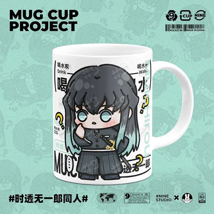 Demon Slayer Kamado Tanjirou Shinazugawa Sanemi creative cartoon ceramic mug home office afternoon tea coffee cup birthday Gifts