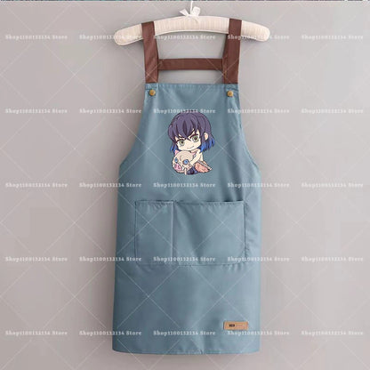 Demon Slayer Woman Apron Man Home Baking Restaurant Barbecue Beverage Apron Waterproof Oil Resistant Sleeveless Pinafor Hot Sell