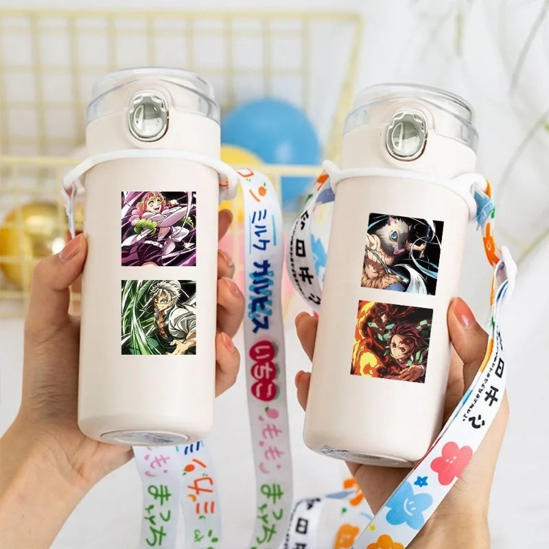 500pcs Demon Slayer stickers cute cartoon anime Kimetsu no Yaiba cool DIY journal cup decoration stickers boys graffiti toy gift