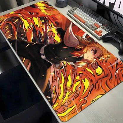 Computer Table Mat Keyboard Desk Pads Anime Mouse Pad K_Kimetsu No Yaibas Mausepad 900x400 Rubber Mouse Mats Demon Slayers Xxl