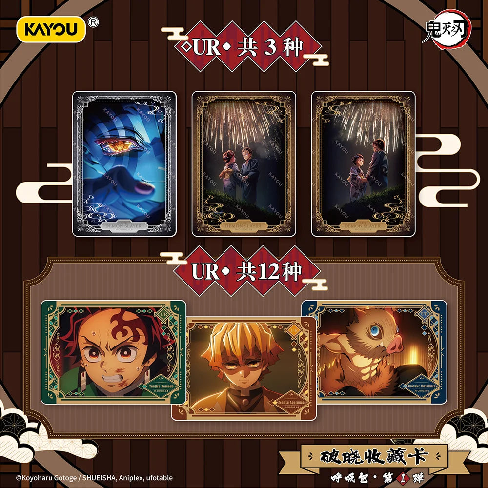 2026 KAYOU Genuine Demon Slayer Card Dawn Bag Collection CCG TCG Card Animation Cartoon Game Collect Card Peripheral Toys