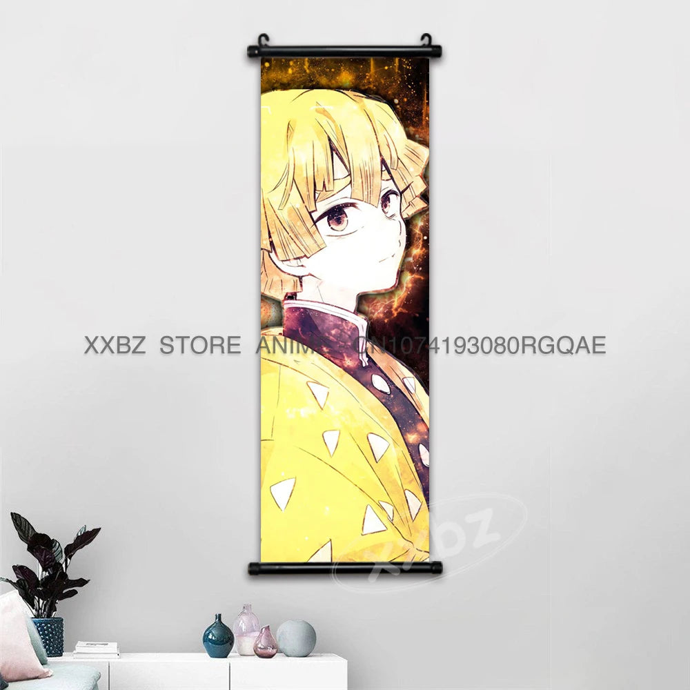 Demon Slayer Scrolls Picture Himejima Gyoumei Wall Art  Tomioka Giyuu Home Decor Rengoku Kyoujurou Hanging Painting Anime Poster