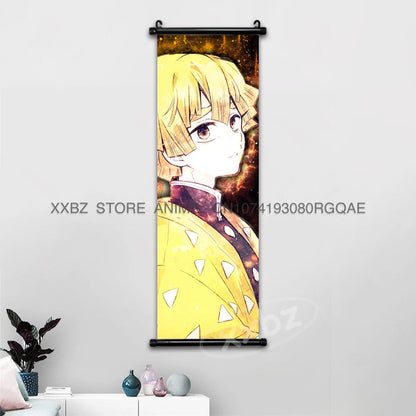 Demon Slayer Scrolls Picture Himejima Gyoumei Wall Art  Tomioka Giyuu Home Decor Rengoku Kyoujurou Hanging Painting Anime Poster