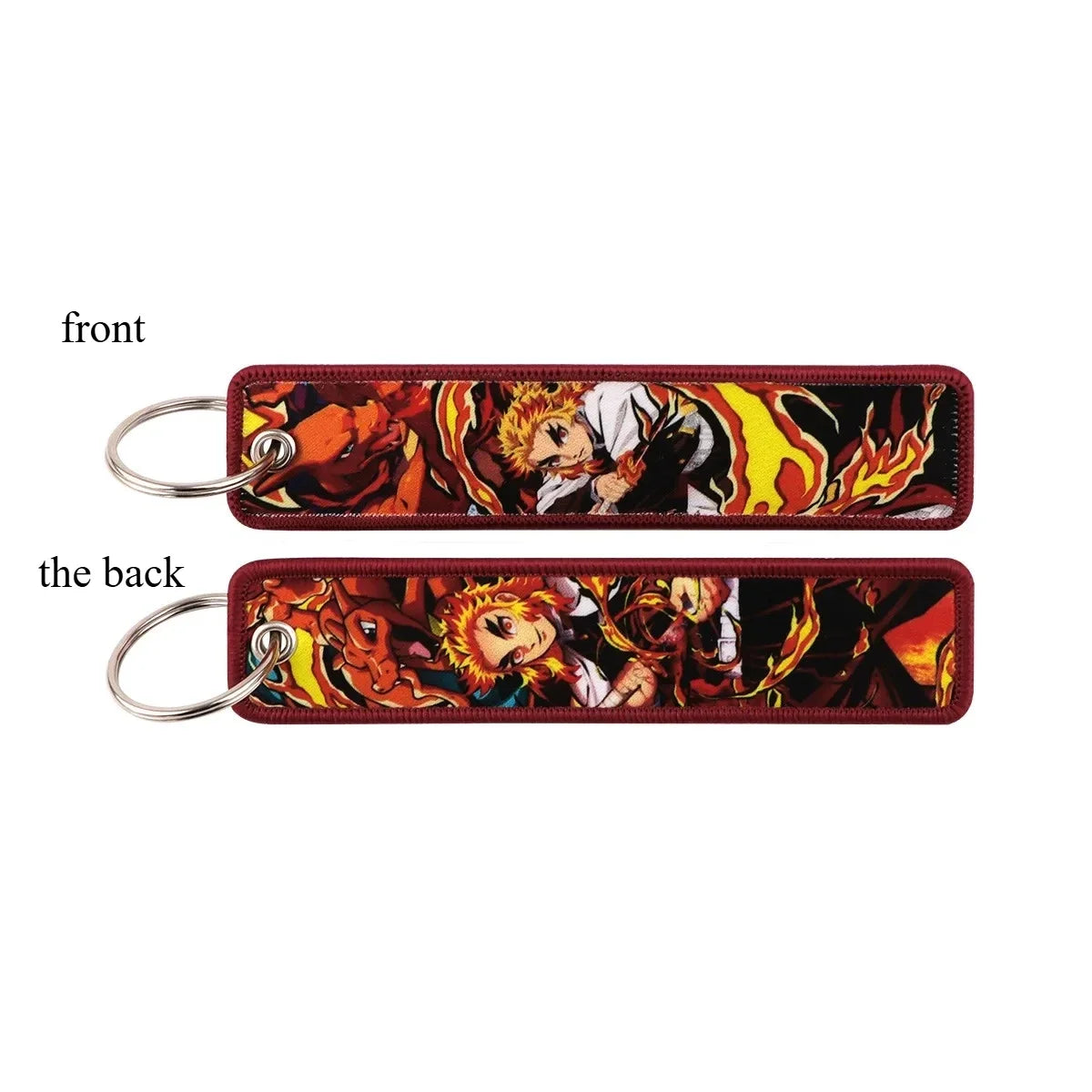 Anime Demon Slayer Blade Weaving Mark Keychain Trendy Fashion Hanging Rope Devil Access Control Pendant Office ID Pendant Gift