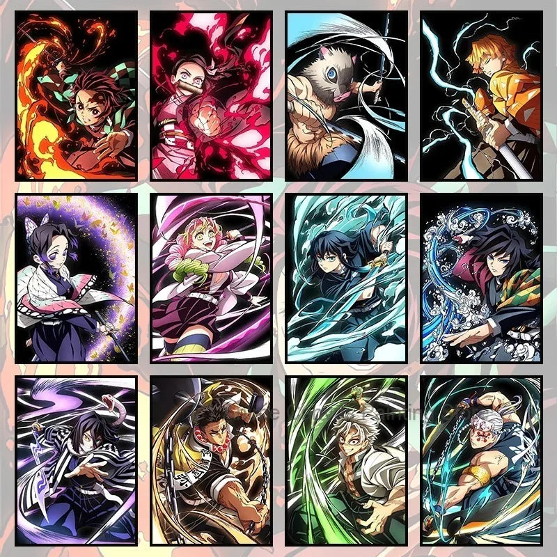 Japanese Anime Demon Slayer Wall Art Poster Nezuko and Tanjiro Home Decor Prints Living Room Bedroom Canvas Painting Mural Gifts