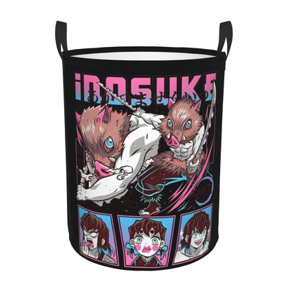 Custom Demon Slayers Anime Laundry Basket Collapsible Kimetsu No Yaiba Toy Clothes Hamper Storage Bin for