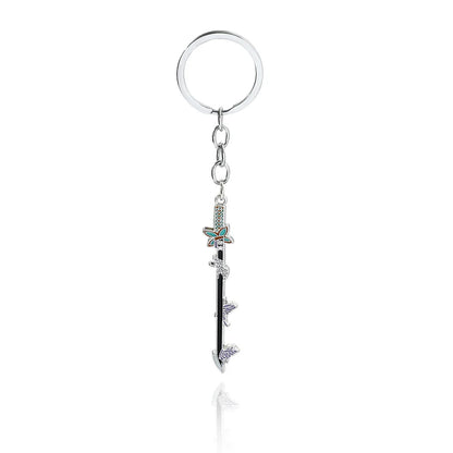 Anime Demon Slaye Sword Keychains Mini Japanese Katana Collection Souvenir Key Chains Enamel Pin Pendant Decor Exquisite Gifts