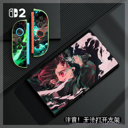 Anime Demon Slayer Tanjiro For Switch2 Protective Case Demon Slayer Anti Fall All Inclusive Hard Shell Switch 2 Decoration Gifts