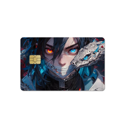 DIY Self-made Anime Demon Slayer 2.5D HD Matte PVC Sticker Film Tape Skin for Credit Card Debit Card Waterproof Sticke Gift