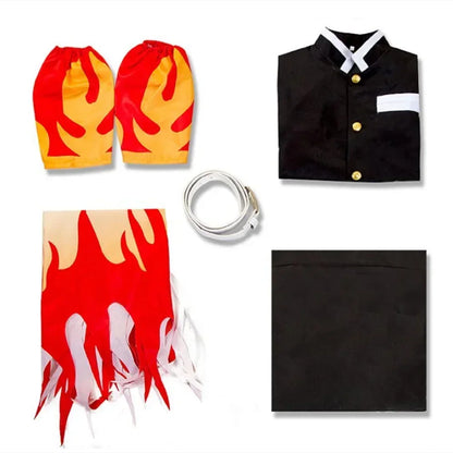 2026 Anime Rengoku Kyojuro Cosplay Costumes Train Mugen Robe Suits For  Wigs Cos Outfit Party