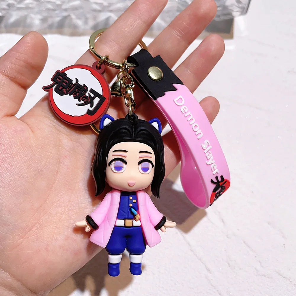 New Demon Slayer Kimetsu No Yaiba Blade of Ghost Keychain Cute Bag Pendant Car key Pendant Fans Gift Anime Jewelry Accessories