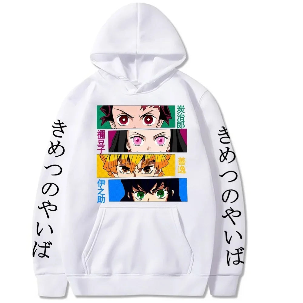 2026 New Demon Slayer Graphic Printed Hoodie Sweatshirt Men's and Women's Hoodie Men's Tops Sports Hoodie Harajuku Y2K Hoodie