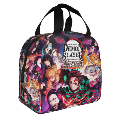 Demon Slayer Manga Anime Resuable Lunch Box for Women Waterproof Kimetsu no Yaiba Thermal Cooler Food Insulated Lunch Bag School
