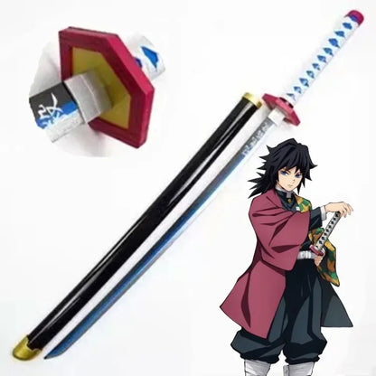 72/104cm Demon Slayer Sword Anime Kimetsu No Yaiba Cosplay Prop Tanjirou Shinobu Real Size Japanese Katana Samurai Sabre Gift