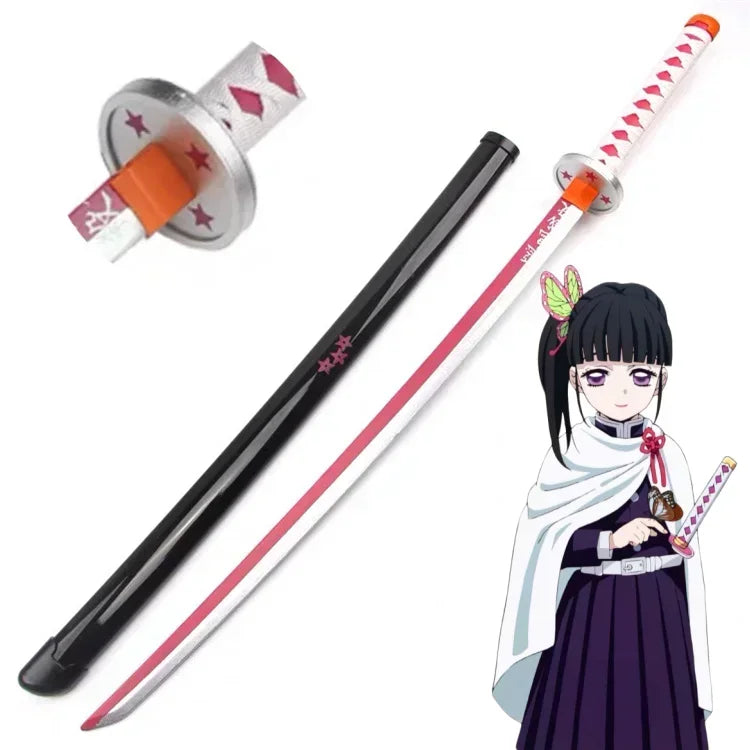 72/104cm Demon Slayer Sword Anime Kimetsu No Yaiba Cosplay Prop Tanjirou Shinobu Real Size Japanese Katana Samurai Sabre Gift