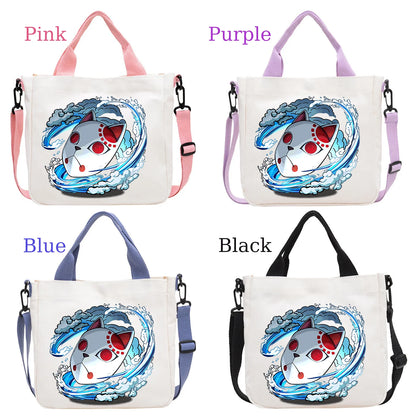 Demon Slayer Kamado Nezuko Tanjirou Anime Cartoon Crossbody Bag Commuting Shoulder Bag Canvas Tote Bags Handbag Birthday Gift
