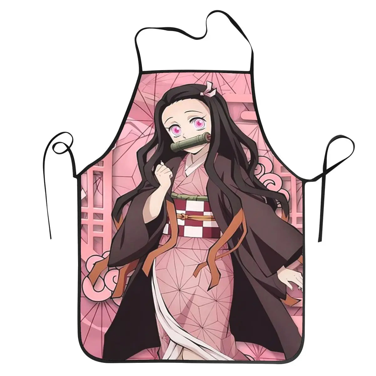 Nezuko Apron Chef Cooking Cuisine Tablier Sleeveless Bib Kitchen Cleaning Pinafore for Women Men Painting