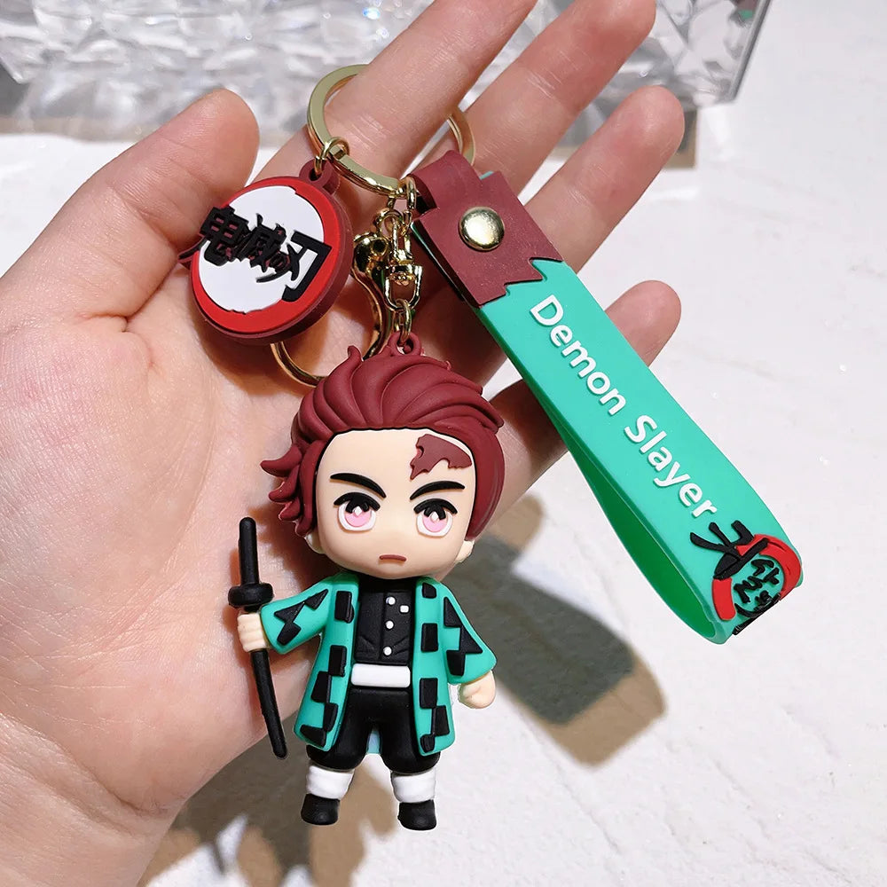 New Demon Slayer Kimetsu No Yaiba Blade of Ghost Keychain Cute Bag Pendant Car key Pendant Fans Gift Anime Jewelry Accessories