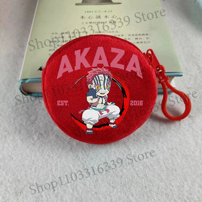 Demon Slayer Coin Purse Anime Figure Tanjiro Nezuko  Giyu Tomioka Wallet Key Earphones Storage Pouch Cute Round Mini Zero Wallet