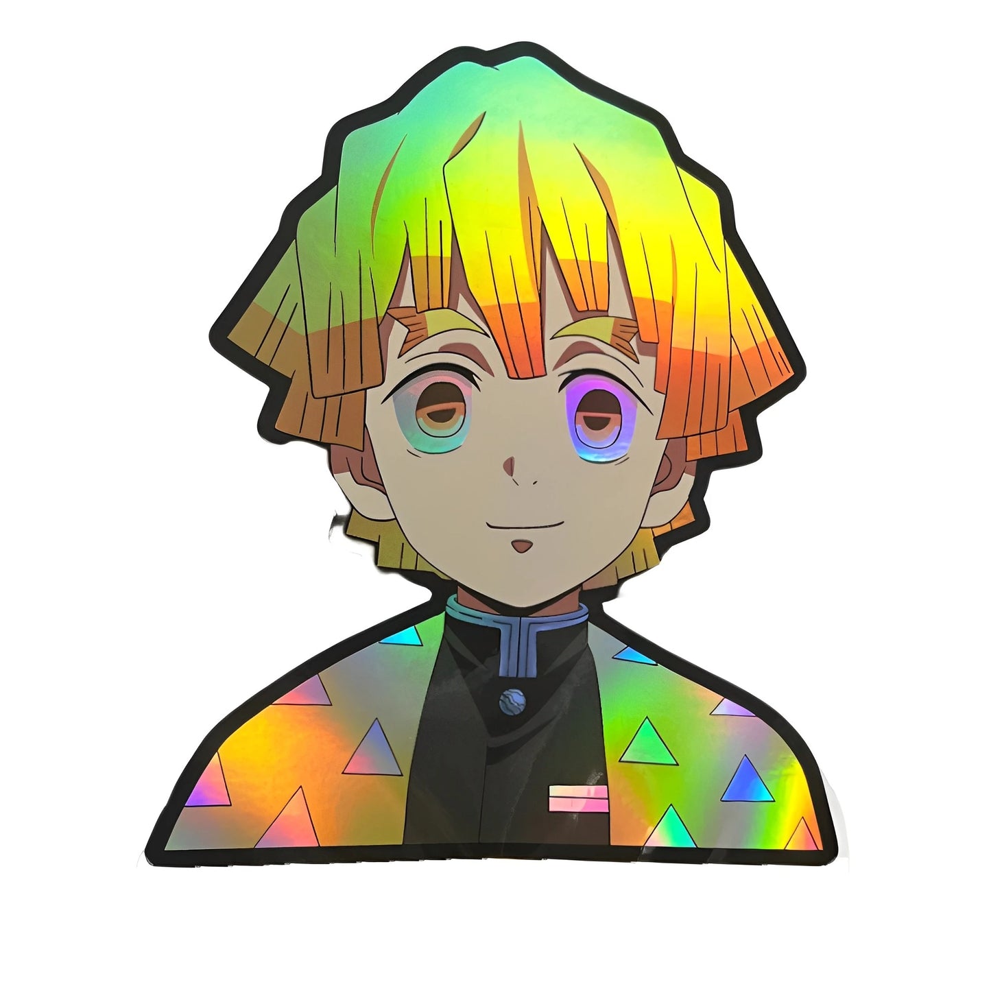 Demon Slayer Cartoon Holographic Anime Laser Stickers Motorcycle Anime Lenticular Car Window Sticker For Laptop Hot（25 designs）
