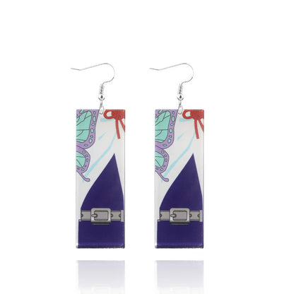 Creative Trinket Acrylic Tanjiro Earrings for Women Girl Accessories Handmade Hoop Earring Anime Jewelry earrings pendientes