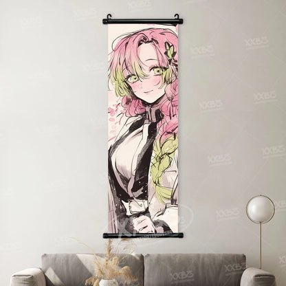 Demon Slayer Poster Home Decor Hashibira Inosuke Canvas Scrolls Picture Agatsuma Zenitsu Wall Art Kamado Nezuko Hanging Painting