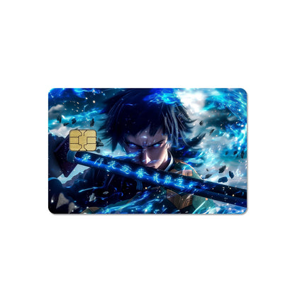 DIY Self-made Anime Demon Slayer 2.5D HD Matte PVC Sticker Film Tape Skin for Credit Card Debit Card Waterproof Sticke Gift
