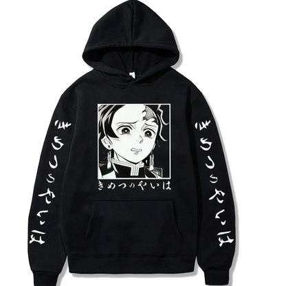 2026 New Demon Slayer Graphic Printed Hoodie Sweatshirt Men's and Women's Hoodie Men's Tops Sports Hoodie Harajuku Y2K Hoodie