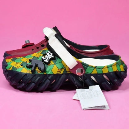 New Demon Slayer anime peripheral Tomioka Giyuu outdoor clogs cartoon comfortable summer sandals beach slippers festival gift