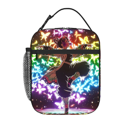 1 Piece Zipper Closure Muichiro Set Storage Bag Pocket Demon Slayer  School Lunch Food Box Reusable For Lunch Food Bag