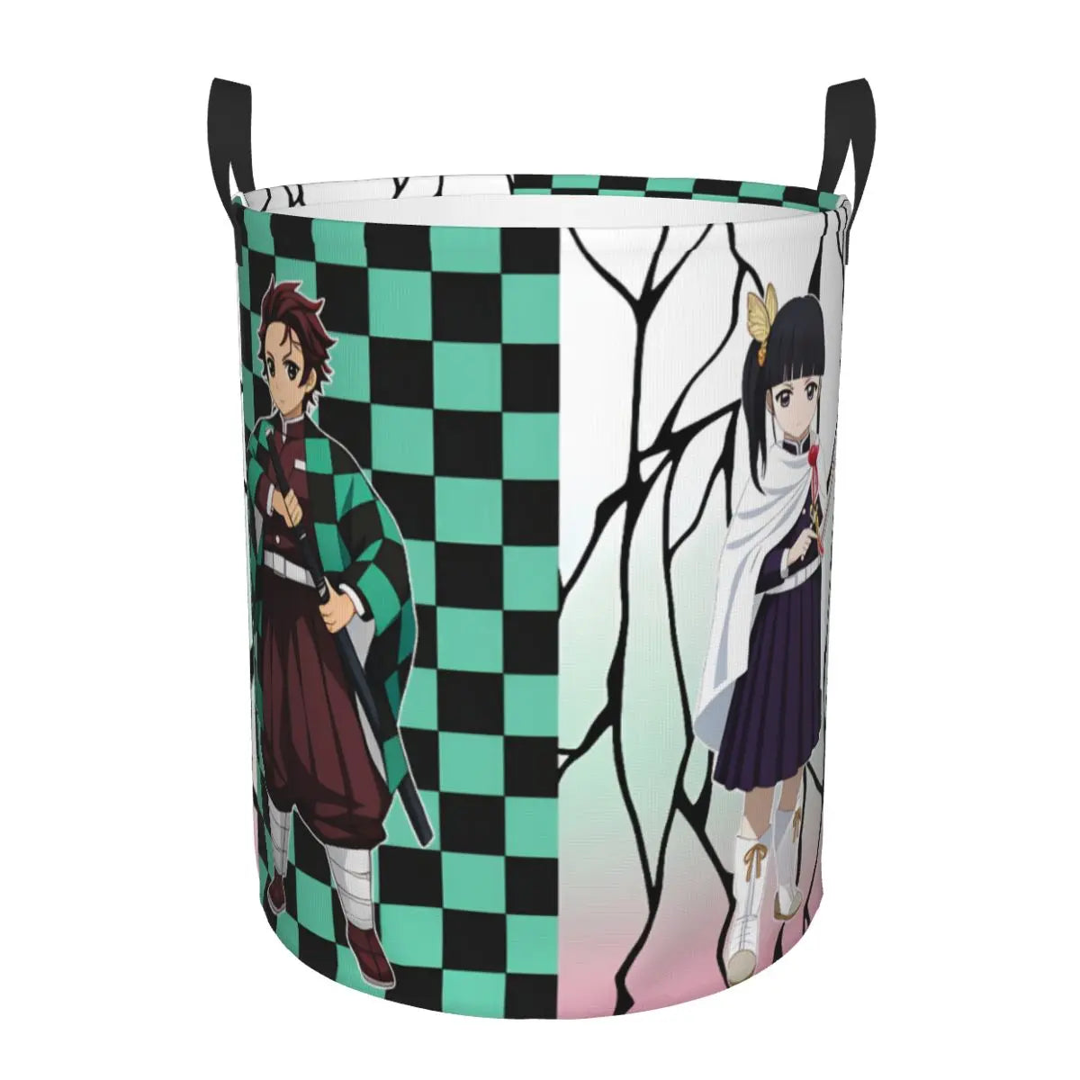 Tanjiro Kamado Demon Slayer Nezuko Kamado Laundry Basket Zenitsu Agatsuma Clothes Hamper for Household Clothes Storage Bag