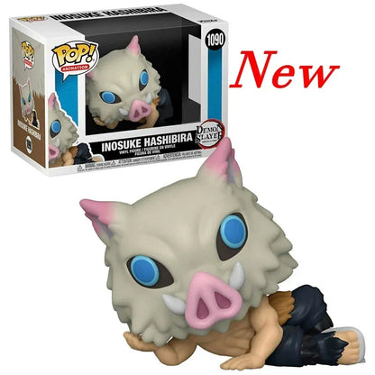 2026 Funko POP Demon Slayer Tanjiro 1304 Kanroji 1306 Rui 1307 Sanemi 1253 Nezuko 1254 Obanai 1395 Action Figures Model Toy Gift