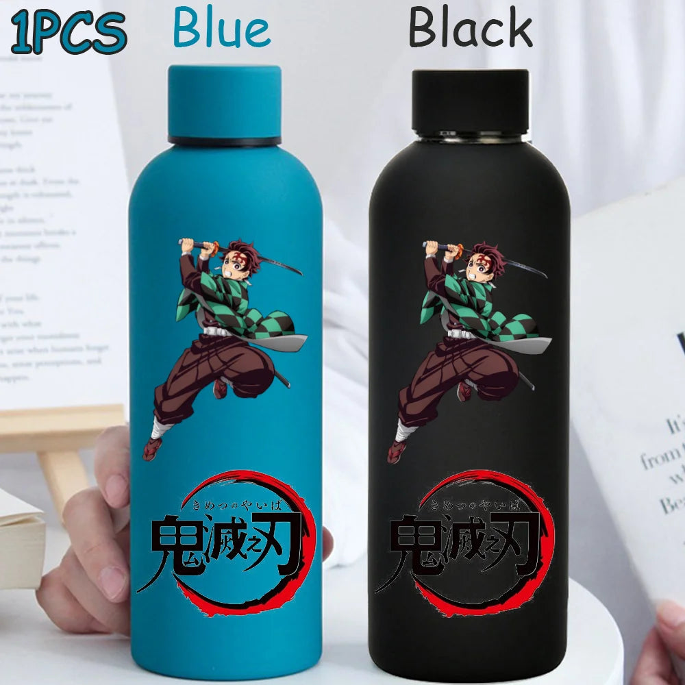 Kimetsu No Yaiba 500ML Insulated Water Cup Game Anime Character Paint Small Mouth Bottle Cartoon Large Capacity Drinking Cup