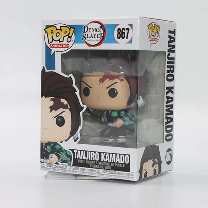 FUNKO POP Original Demon Slayer Blade Mi Douzi TANJIRO KAMADO Muichiro Tokoto Doma Akaza Action Anime Figures Toys Gift Model