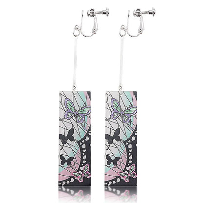 Creative Trinket Acrylic Tanjiro Earrings for Women Girl Accessories Handmade Hoop Earring Anime Jewelry earrings pendientes