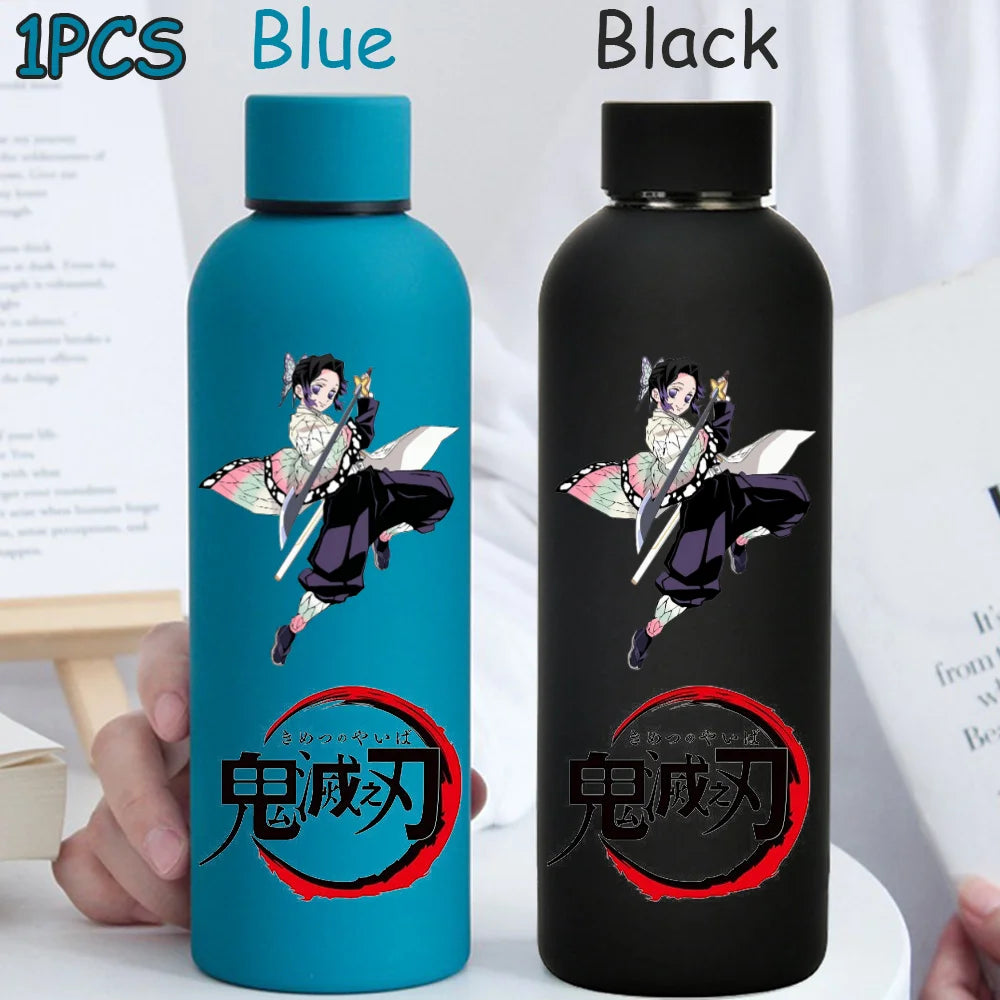 Kimetsu No Yaiba 500ML Insulated Water Cup Game Anime Character Paint Small Mouth Bottle Cartoon Large Capacity Drinking Cup