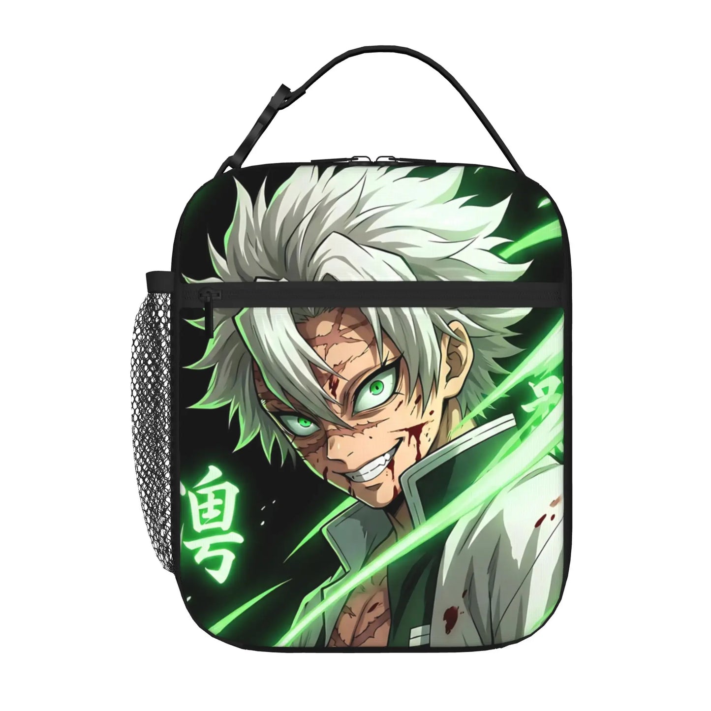 1 Piece Portable Lunch Container Final  Zipper Closure Durable Pocket Demon Slayer  For Lunch Lunch Box Bag
